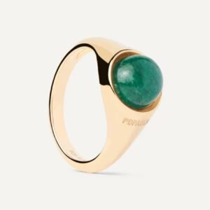 XGreen Aventurine Moon Ring